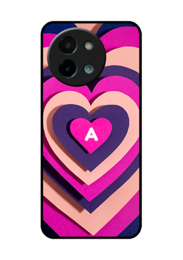 Vivo Y58 5G Custom Glass Phone CaseCute Heart Pattern Design