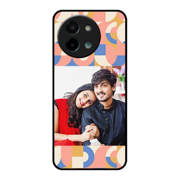 Vivo Y58 5G Custom Glass Phone CaseSemi - Circle Maze Pattern Design Vivo Y58 5G Custom Glass Phone CaseSemi - Circle Maze Pattern Design