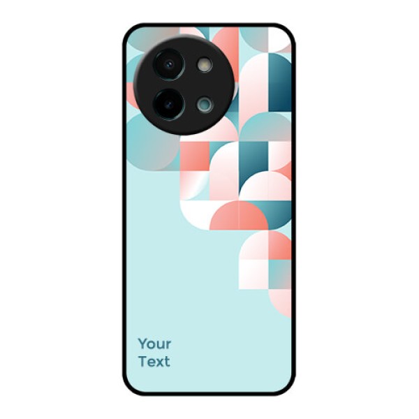 Vivo Y58 5G Custom Glass Phone CaseStylish Semi - Circle Pattern Design