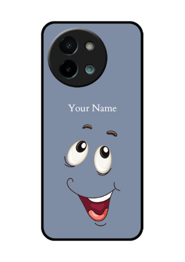 Vivo Y58 5G Custom Glass Phone CaseLaughing Cartoon Face Design