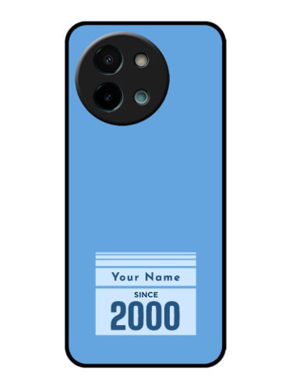 Custom Vivo Y58 5G Custom Glass Phone CaseCustom Year Of Birth Design