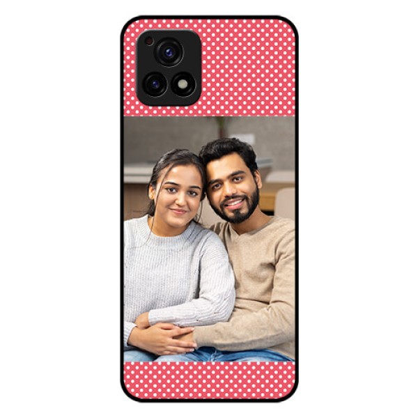 Vivo Y72 5G Custom Glass Phone Case - White Dotted Design