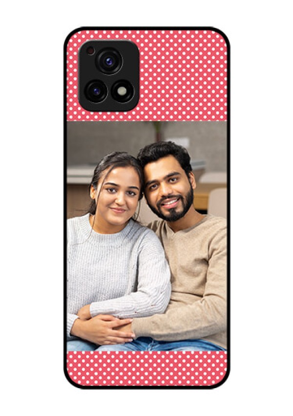 Vivo Y72 5G Custom Glass Phone Case - White Dotted Design