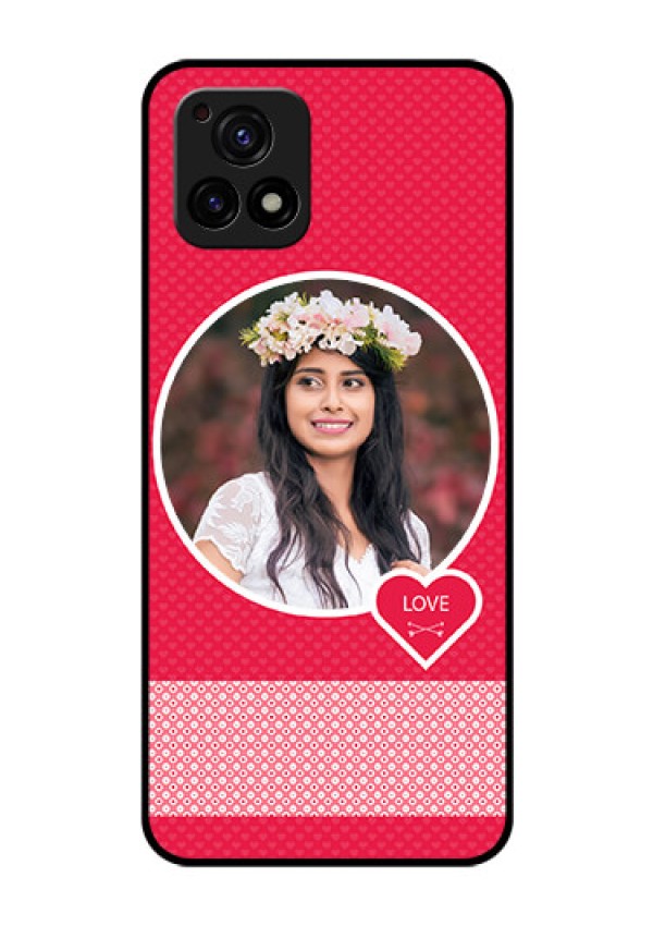 Vivo Y72 5G Personalised Glass Phone Case - Pink Pattern Design