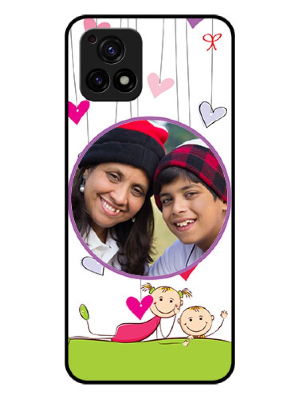 Custom Vivo Y72 5G Photo Printing on Glass Case - Cute Kids Phone Case Design