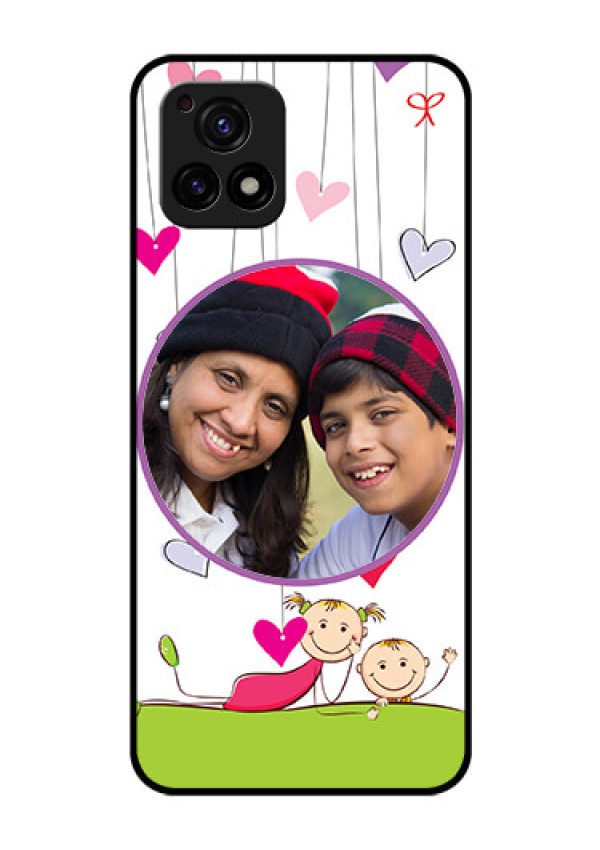 Vivo Y72 5G Photo Printing on Glass Case - Cute Kids Phone Case Design