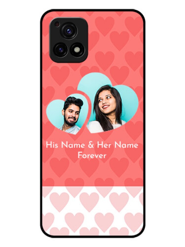 Custom Vivo Y72 5G Personalized Glass Phone Case - Couple Pic Upload Design