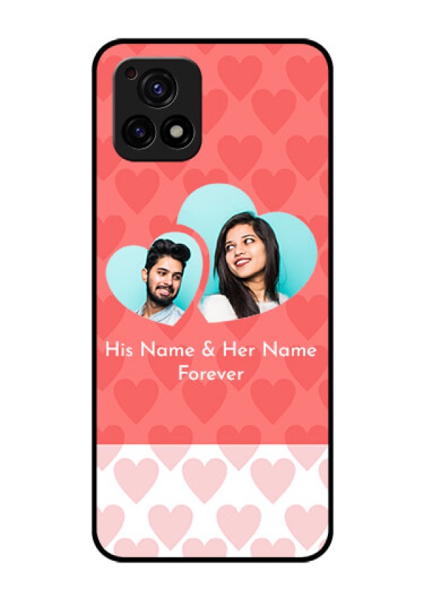 Vivo Y72 5G Personalized Glass Phone Case - Couple Pic Upload Design
