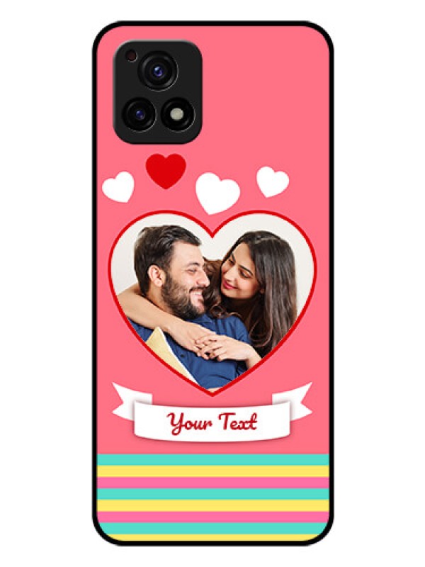 Custom Vivo Y72 5G Photo Printing on Glass Case - Love Doodle Design