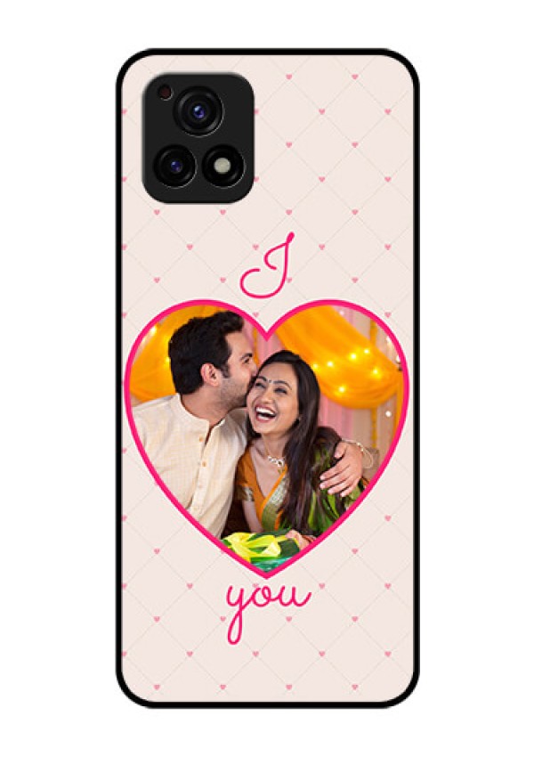 Vivo Y72 5G Custom Glass Mobile Case - Heart Shape Design
