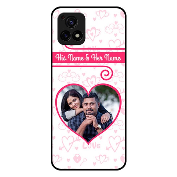 Vivo Y72 5G Personalized Glass Phone Case - Heart Shape Love Design Vivo Y72 5G Personalized Glass Phone Case - Heart Shape Love Design