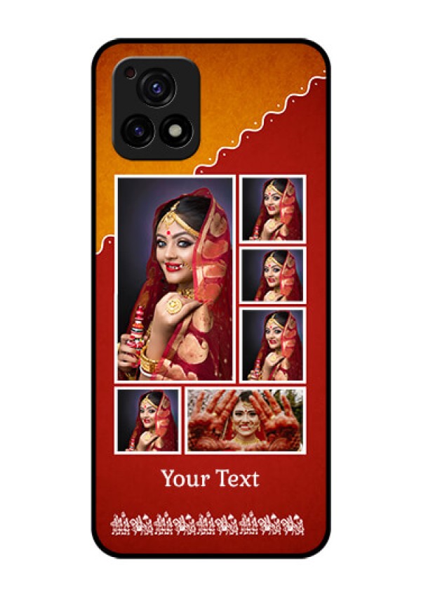 Vivo Y72 5G Personalized Glass Phone Case - Wedding Pic Upload Design