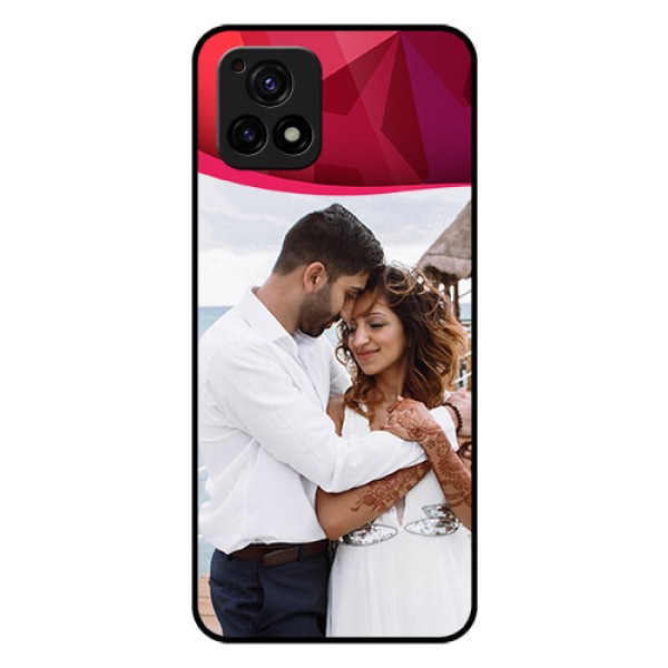 Vivo Y72 5G Custom Glass Mobile Case - Red Abstract Design Vivo Y72 5G Custom Glass Mobile Case - Red Abstract Design