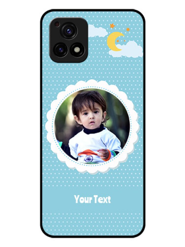 Custom Vivo Y72 5G Personalised Glass Phone Case - Violet Pattern Design