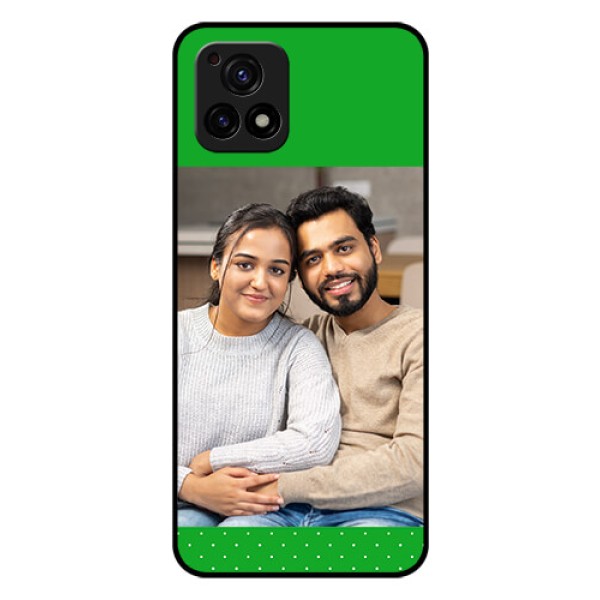 Vivo Y72 5G Personalized Glass Phone Case - Green Pattern Design