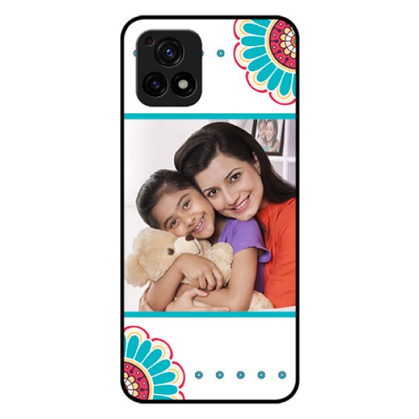 Vivo Y72 5G Custom Glass Phone Case - Flower Design