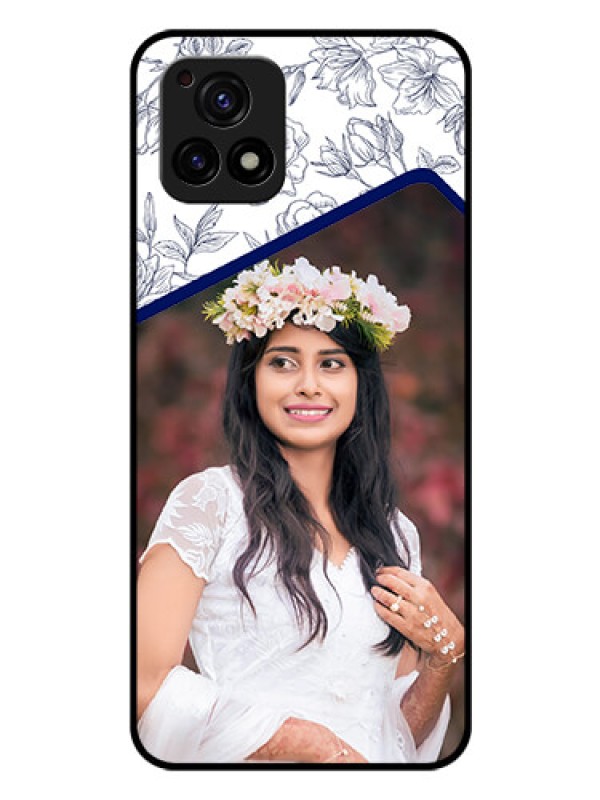 Custom Vivo Y72 5G Personalized Glass Phone Case - Premium Floral Design