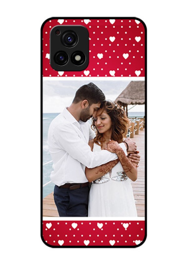 Vivo Y72 5G Photo Printing on Glass Case - Hearts Mobile Case Design