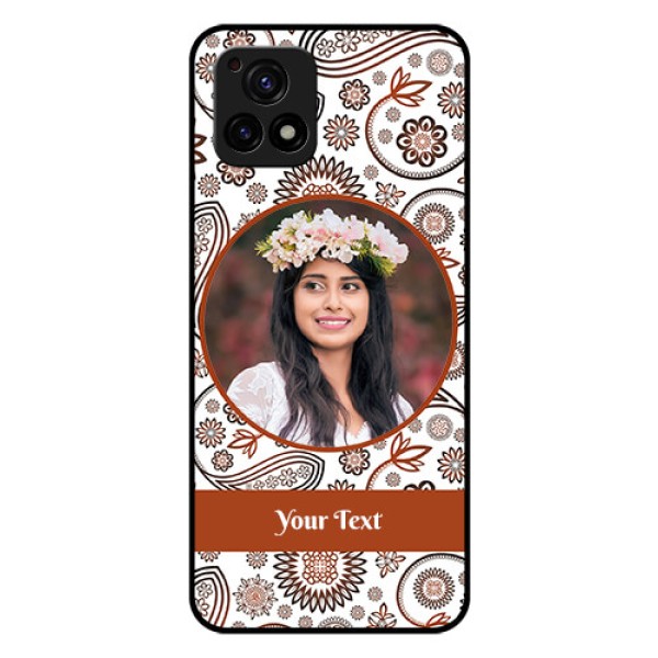 Vivo Y72 5G Custom Glass Mobile Case - Abstract Flower Design Vivo Y72 5G Custom Glass Mobile Case - Abstract Flower Design