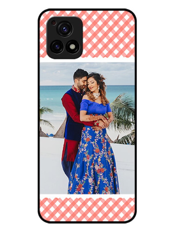 Custom Vivo Y72 5G Personalized Glass Phone Case - Pink Pattern Design