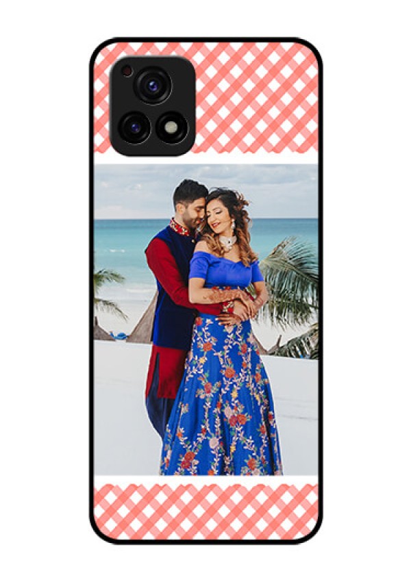 Vivo Y72 5G Personalized Glass Phone Case - Pink Pattern Design