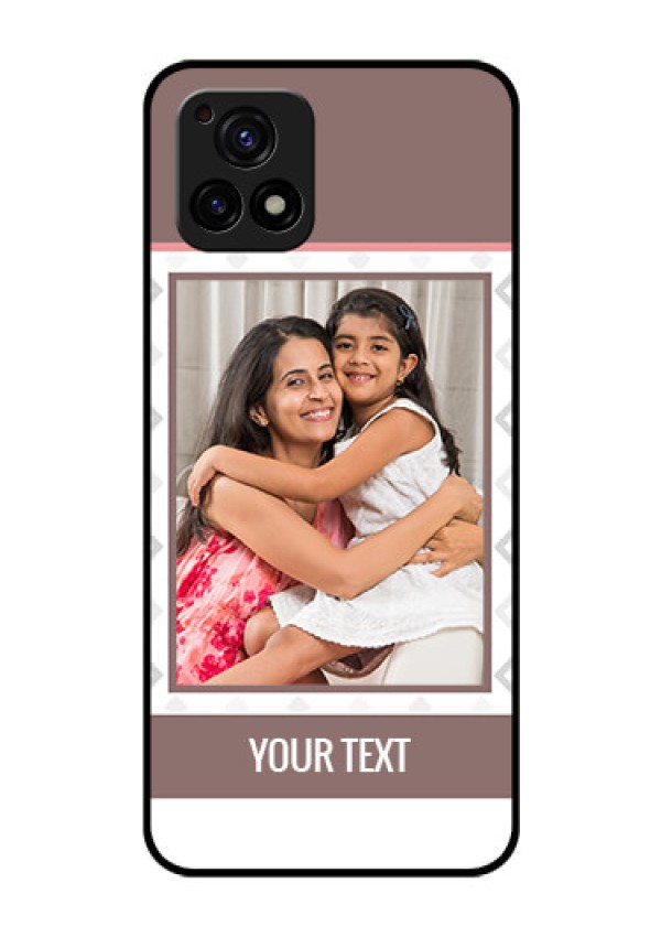 Vivo Y72 5G Photo Printing on Glass Case - Simple Diamond Design