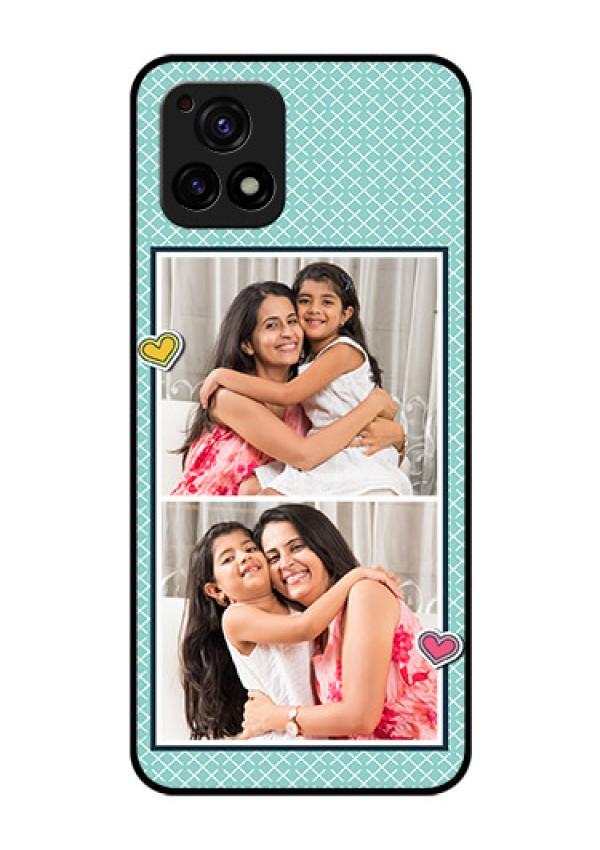 Vivo Y72 5G Custom Glass Phone Case - 2 Image Holder with Pattern Design