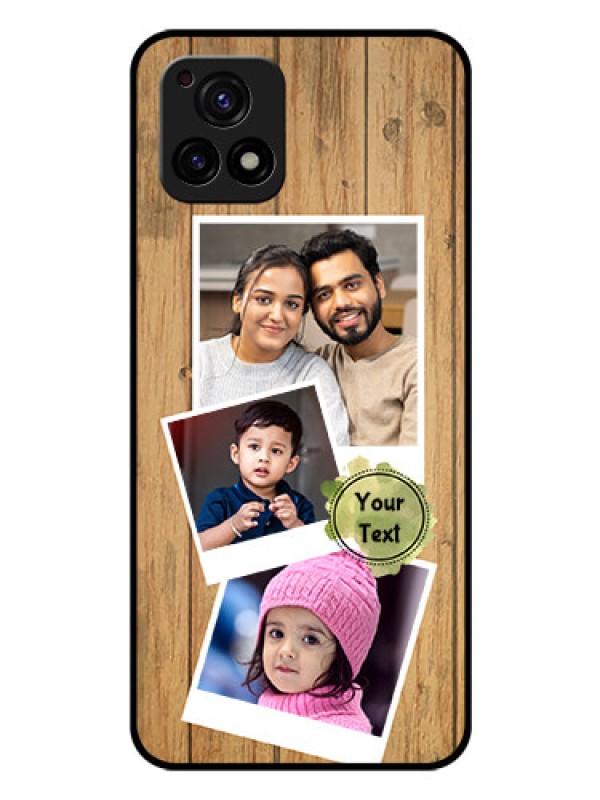 Custom Vivo Y72 5G Custom Glass Phone Case - Wooden Texture Design