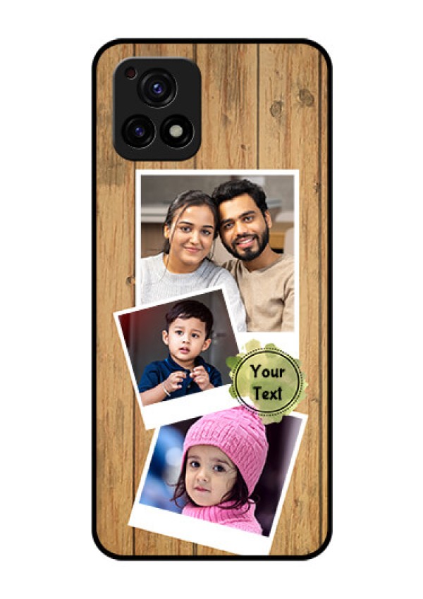 Vivo Y72 5G Custom Glass Phone Case - Wooden Texture Design