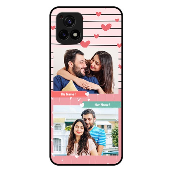 Vivo Y72 5G Custom Glass Mobile Case - Photo with Heart Design