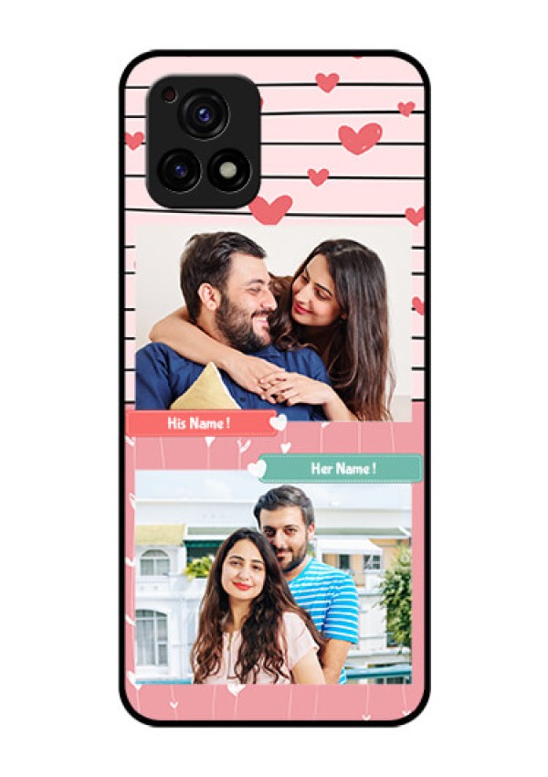 Vivo Y72 5G Custom Glass Mobile Case - Photo with Heart Design