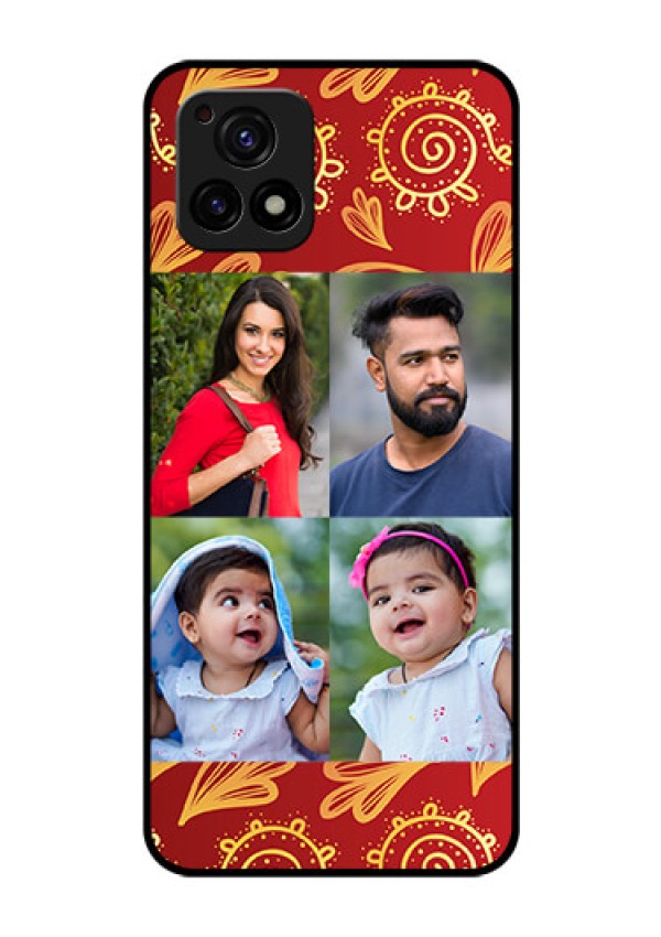 Vivo Y72 5G Photo Printing on Glass Case - 4 Image Traditional Design