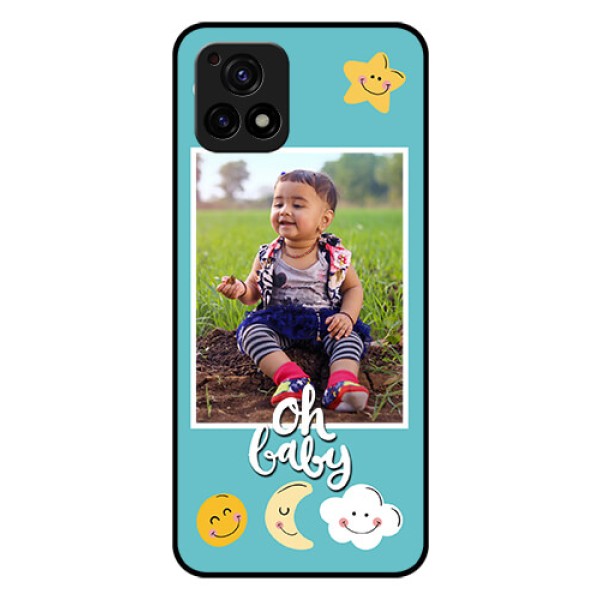 Vivo Y72 5G Personalized Glass Phone Case - Smiley Kids Stars Design Vivo Y72 5G Personalized Glass Phone Case - Smiley Kids Stars Design