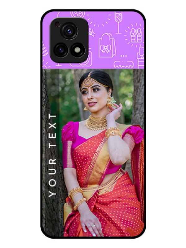 Custom Vivo Y72 5G Custom Glass Mobile Case - Birthday Icons Design