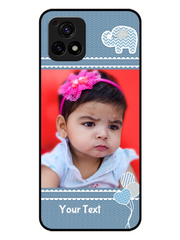Custom Vivo Y72 5G Photo Printing on Glass Case - with Kids Pattern Design