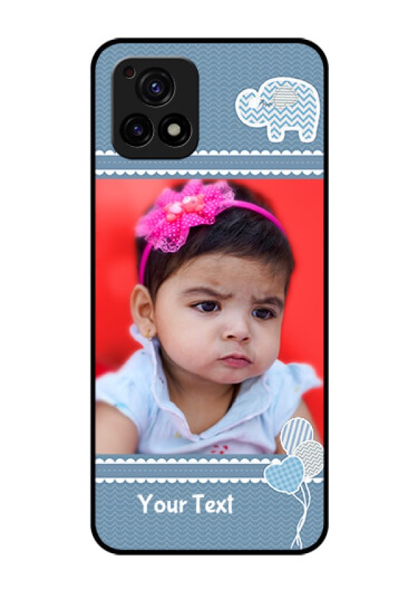 Vivo Y72 5G Photo Printing on Glass Case - with Kids Pattern Design
