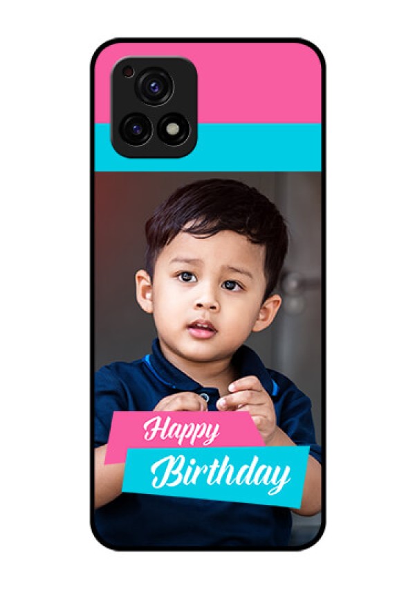 Vivo Y72 5G Personalized Glass Phone Case - Image Holder with 2 Color Design