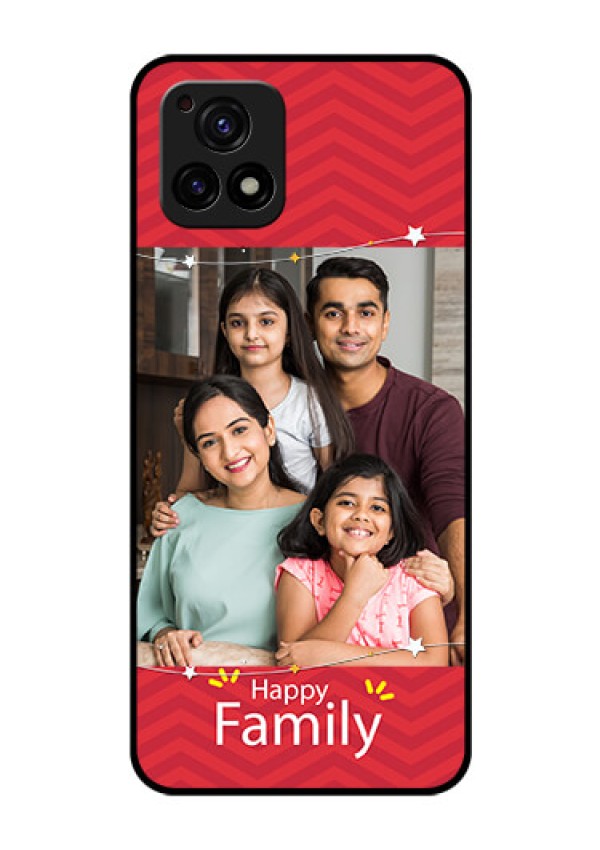 Vivo Y72 5G Personalized Glass Phone Case - Happy Family Design