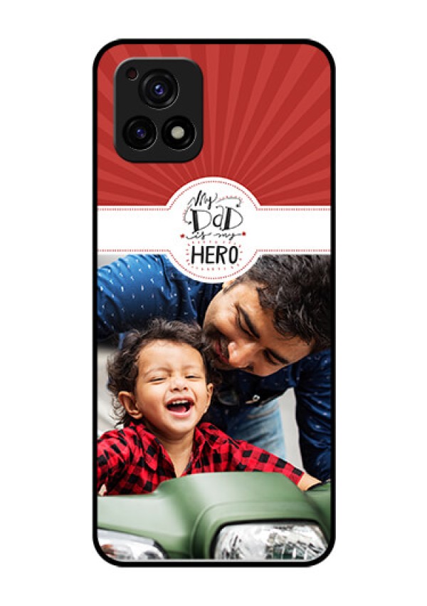 Vivo Y72 5G Photo Printing on Glass Case - My Dad Hero Design
