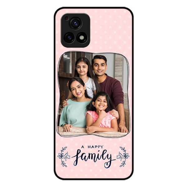 Vivo Y72 5G Custom Glass Phone Case - Family with Dots Design