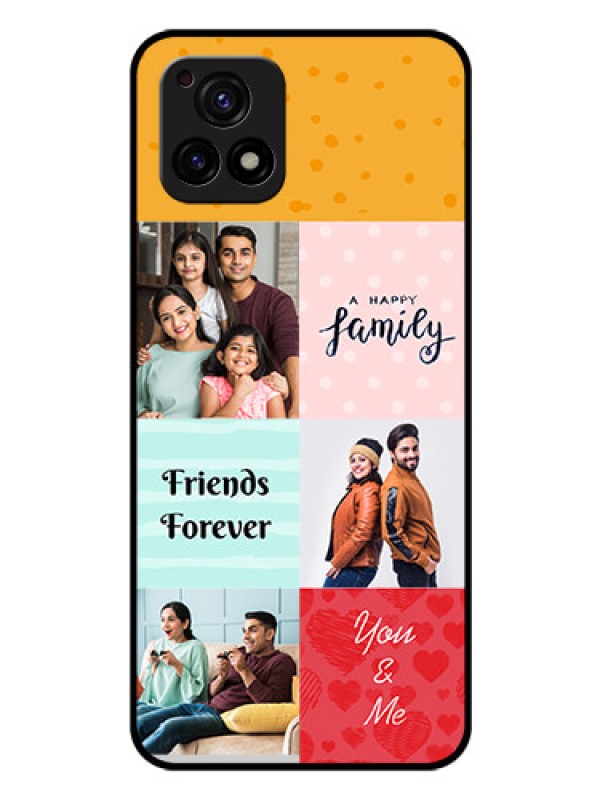Custom Vivo Y72 5G Personalized Glass Phone Case - Images with Quotes Design