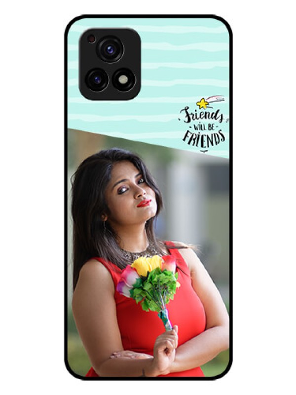Custom Vivo Y72 5G Custom Glass Phone Case - Friends Picture Icon Design