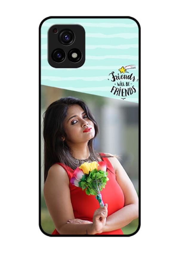 Vivo Y72 5G Custom Glass Phone Case - Friends Picture Icon Design