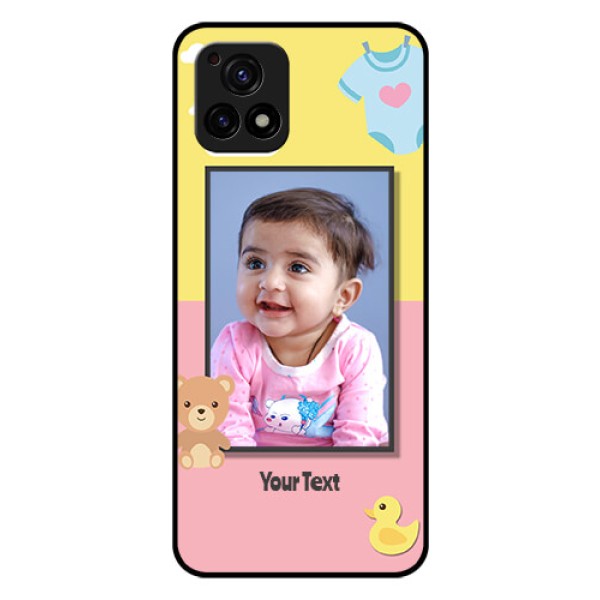 Vivo Y72 5G Photo Printing on Glass Case - Kids 2 Color Design