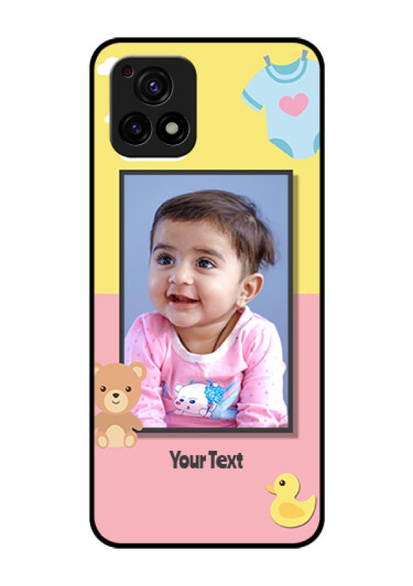 Vivo Y72 5G Photo Printing on Glass Case - Kids 2 Color Design