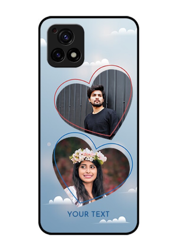 Vivo Y72 5G Custom Glass Mobile Case - Blue Color Couple Design