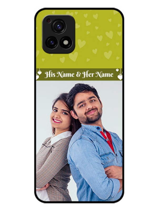 Custom Vivo Y72 5G Custom Glass Phone Case - You & Me Heart Design