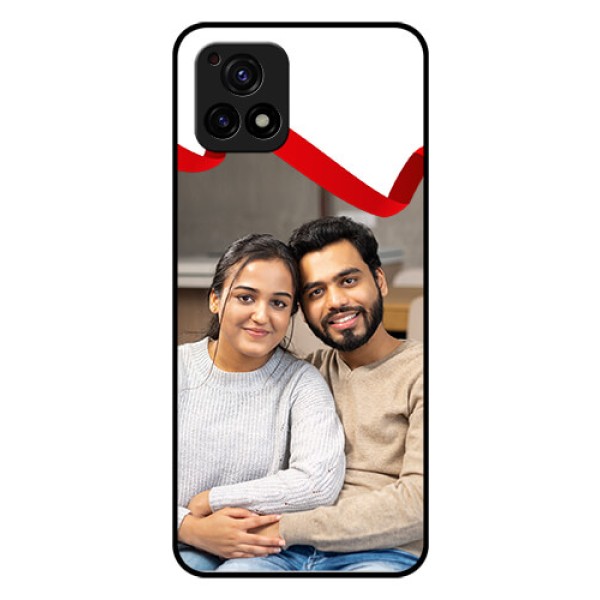 Vivo Y72 5G Photo Printing on Glass Case - Red Ribbon Frame Design Vivo Y72 5G Photo Printing on Glass Case - Red Ribbon Frame Design