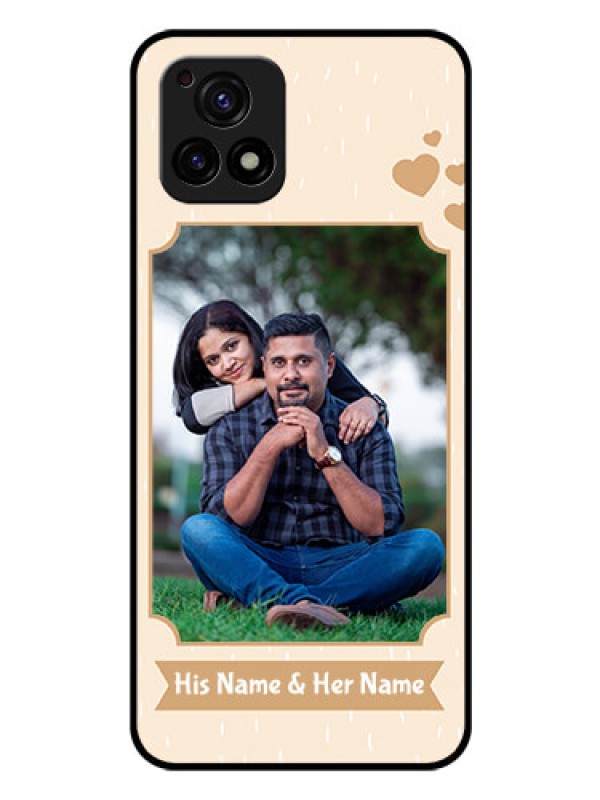 Custom Vivo Y72 5G Custom Glass Phone Case - with confetti love design