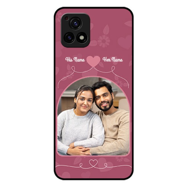 Vivo Y72 5G Photo Printing on Glass Case - Love Floral Design